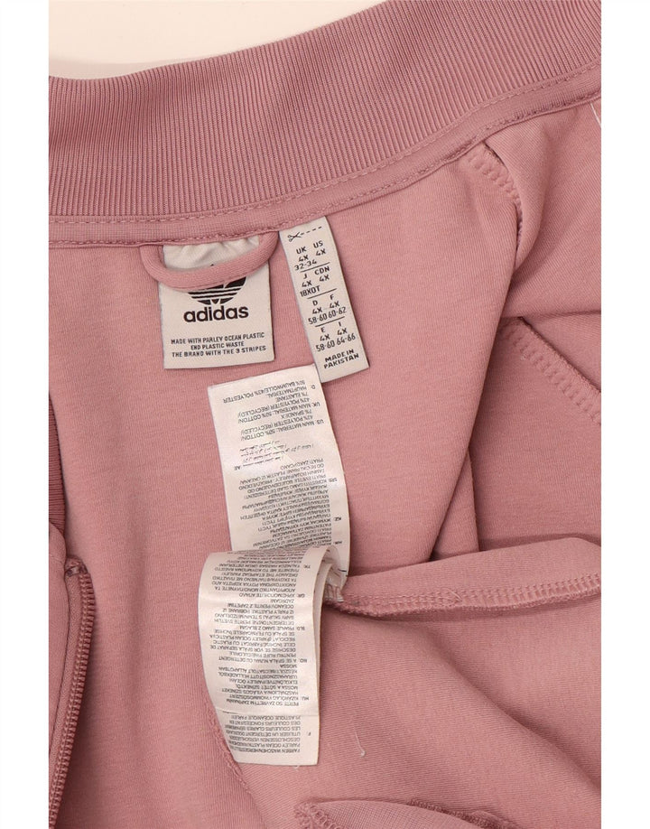 ADIDAS Veste de survêtement surdimensionnée pour femmes UK 32/34 4XL Coton rose