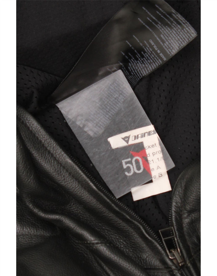 DAINESE Veste de course en cuir graphique pour hommes IT 50 Large cuir noir