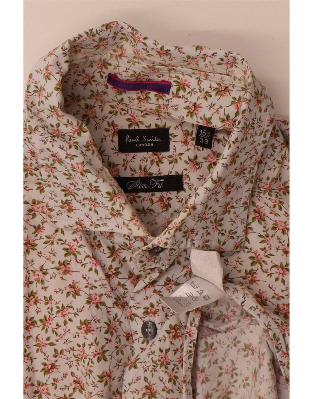 Paul Smith Chemise Slim Fit Homme Taille 39 15 1/2 Medium Multicolore Floral