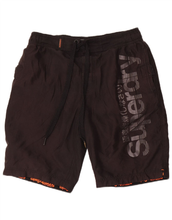 Superdry Short de Bain Graphique Homme Noir Moyen Polyester