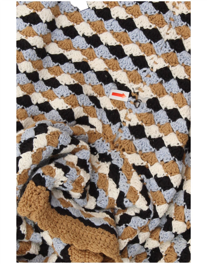 ZARA Pull court à col bateau pour femme UK 14 Large Multicolore