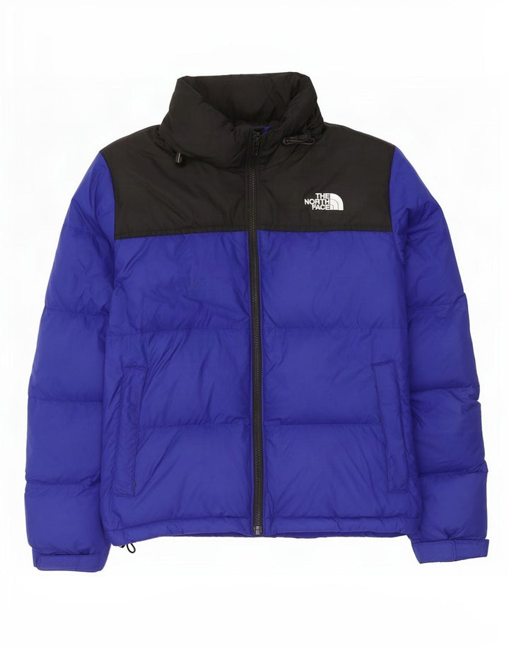 The North Face Veste matelassée surdimensionnée pour femme UK 10 Small Bleu Colorblock