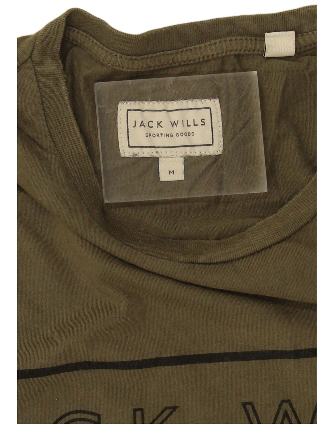 Jack Wills T-Shirt Graphique Homme Kaki Moyen Coton