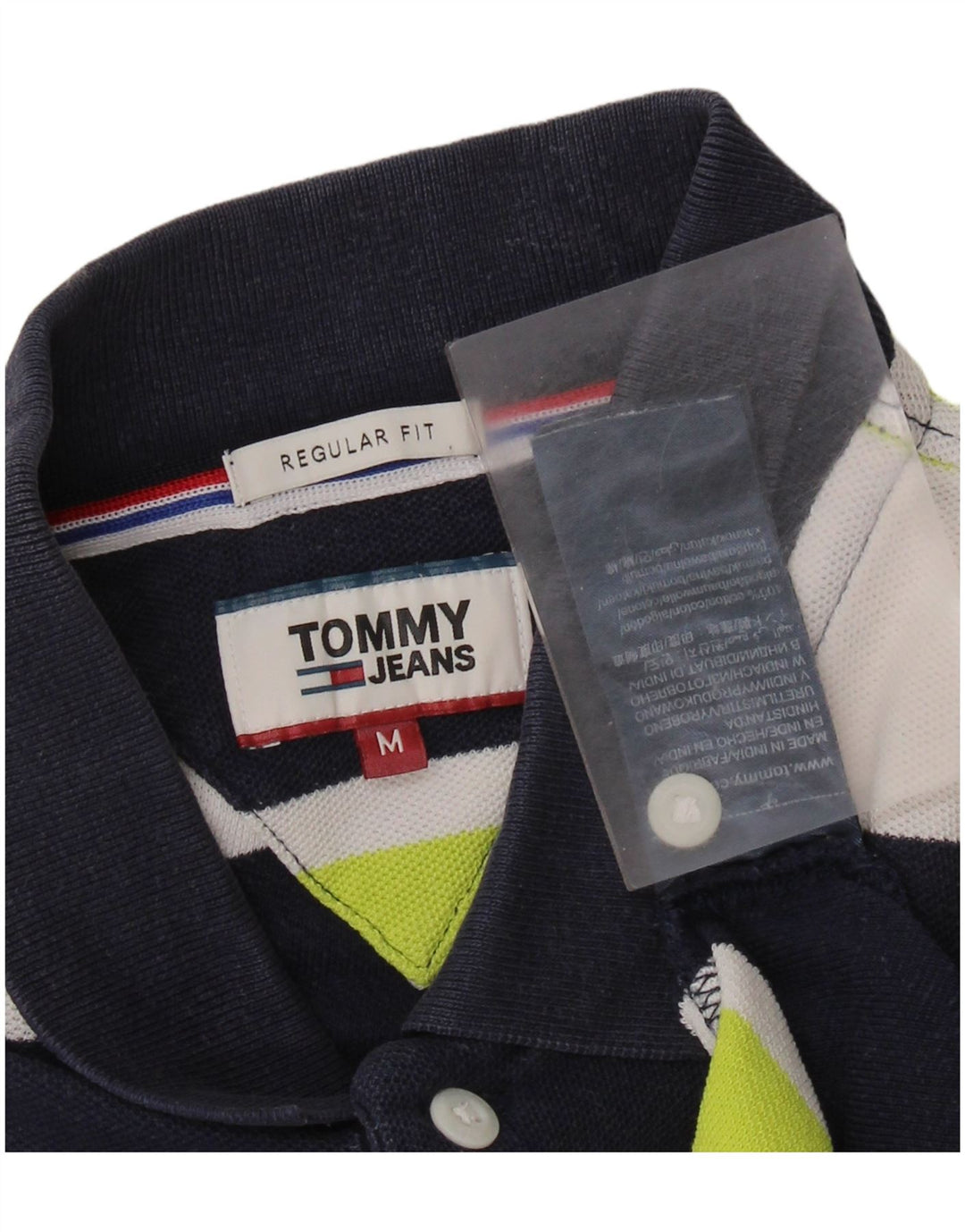 TOMMY HILFIGER Polo Rugby Graphique Homme Rayé Bleu Marine Moyen