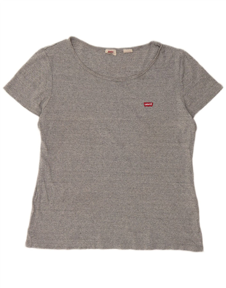 Levi's Crop T-Shirt Femme XL Gris Moucheté Coton