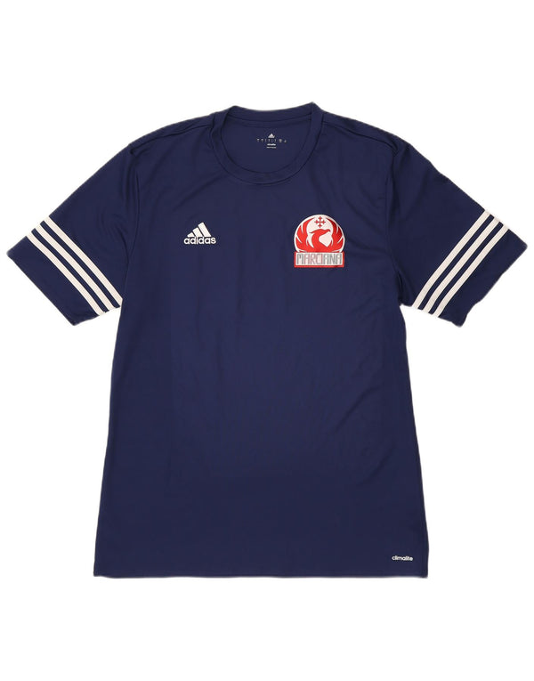 Adidas Mens Marciana FC Graphic T-Shirt Top Large Bleu Marine Polyester