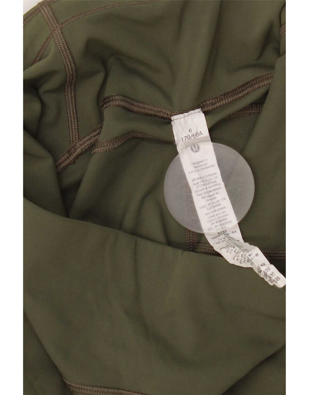 Lululemon Leggings pour femmes US 6 Nylon à pois vert moyen