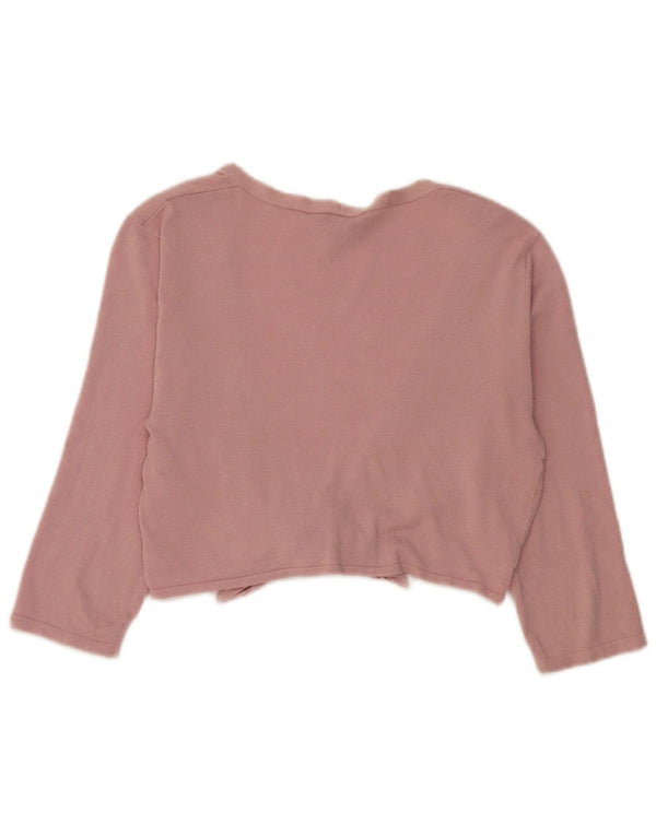 Phase Eight Cardigan court à manches 3/4 pour femme avec lien sur le devant, taille 10, petit rose