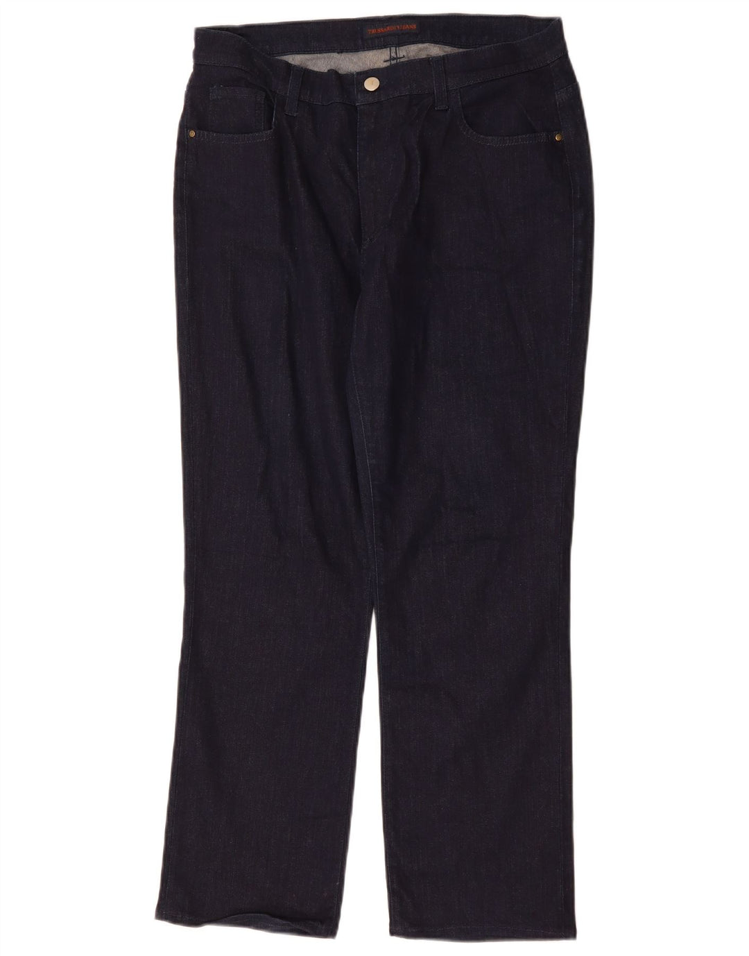 Trussardi Jean droit Femme IT 48 XL W34 L28 Bleu Marine Polyester