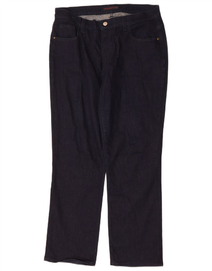 Trussardi Jean droit Femme IT 48 XL W34 L28 Bleu Marine Polyester