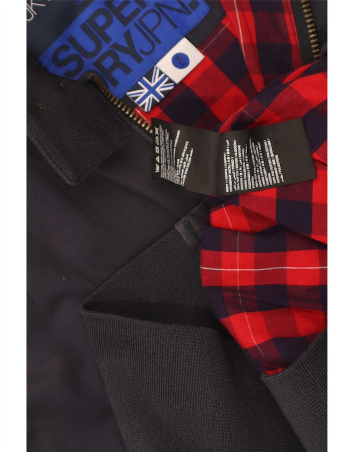 Superdry Veste Bomber Homme UK 42 XL Bleu Marine Coton