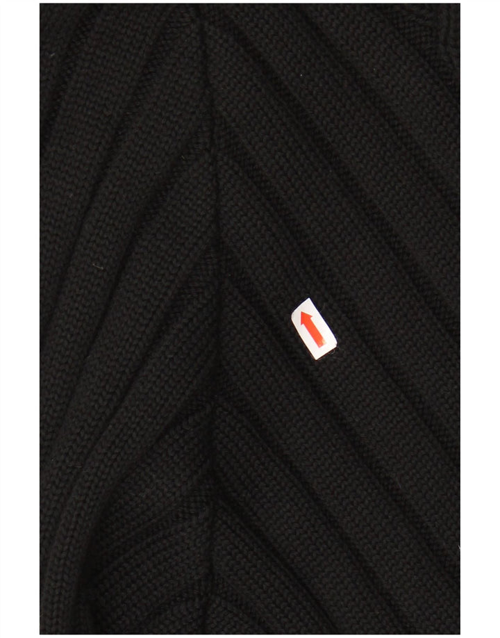 VINTAGE Pull ras du cou pour femme UK 20 2XL Noir