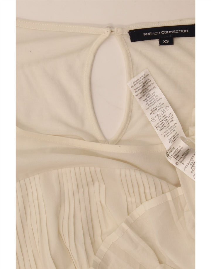 French Connection Haut Chemisier Oversize Femme UK 6 XS Blanc Polyester