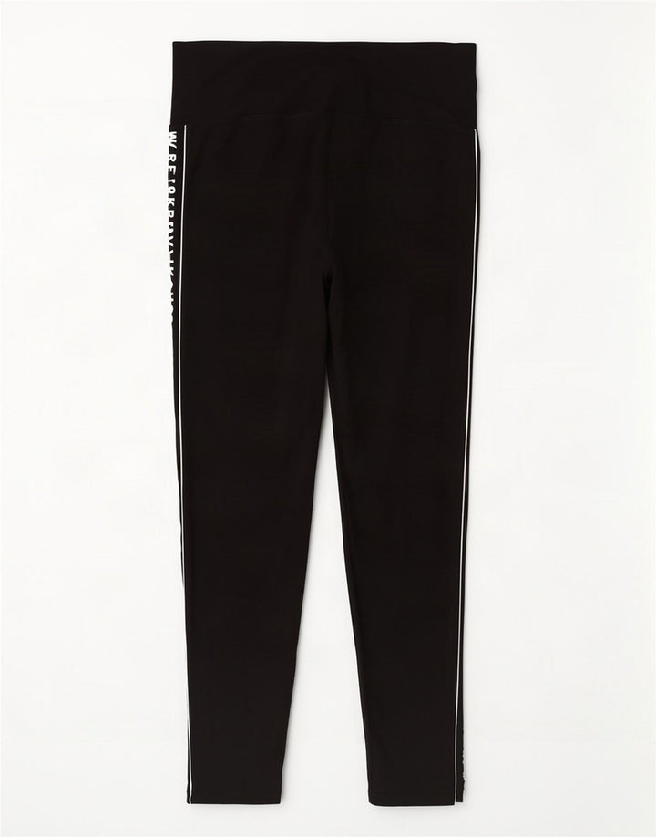 Dkny Leggings graphiques pour femmes UK 14 coton noir moyen