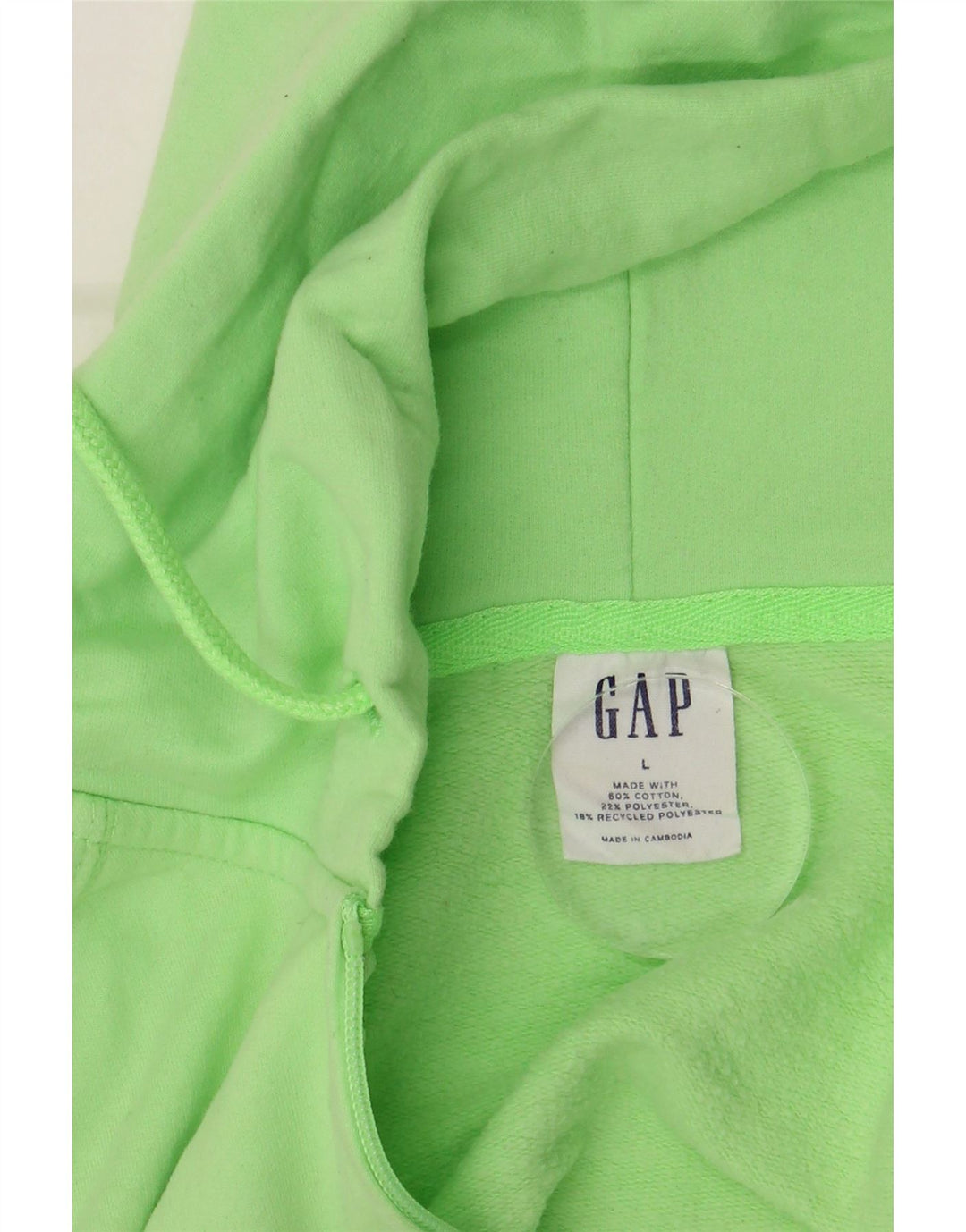 GAP Pull à capuche zippé graphique pour femme UK 16 Grand coton vert