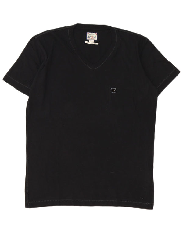 Diesel T-Shirt Regular Fit Homme Noir Moyen Coton