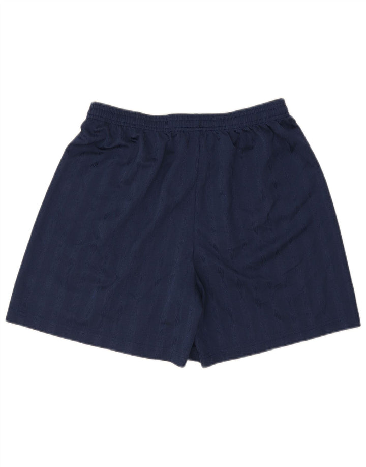 Umbro Short de Sport Homme Large Bleu Marine Rayé Polyester