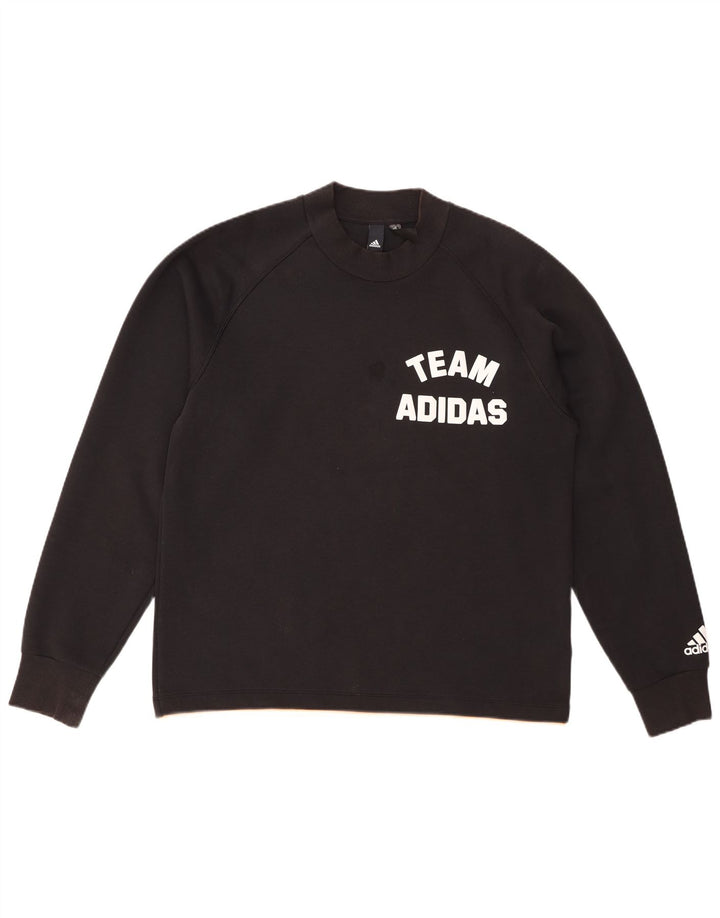 ADIDAS Sweat-shirt graphique pour hommes Grand coton noir