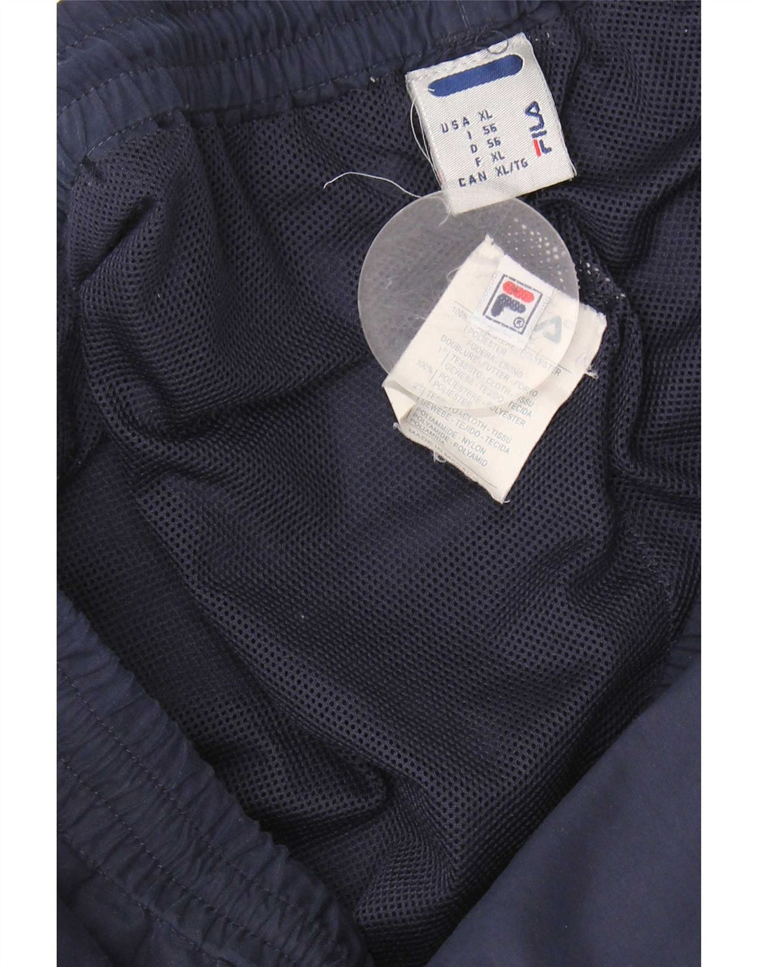 Fila Pantalon imperméable XL pour homme en polyester color block bleu marine