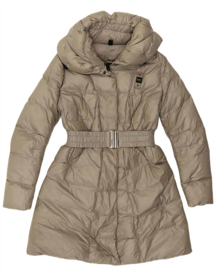 BLAUER Manteau rembourré pour femme UK 10 Petit Beige