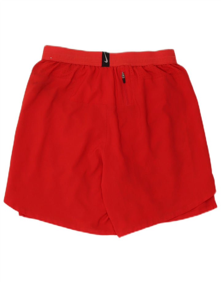Nike Short de sport Dri Fit pour femme UK 8 Small Rouge Polyester