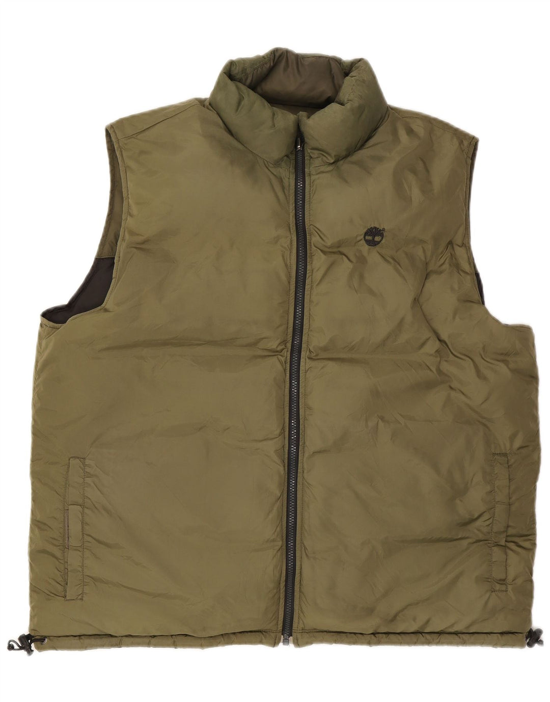 TIMBERLAND Gilet matelassé réversible pour homme UK 44 2XL Kaki Colourblock Nylon