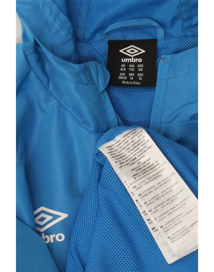 UMBRO Veste de survêtement à capuche pour garçon 13-14 ans XL Bleu Polyester
