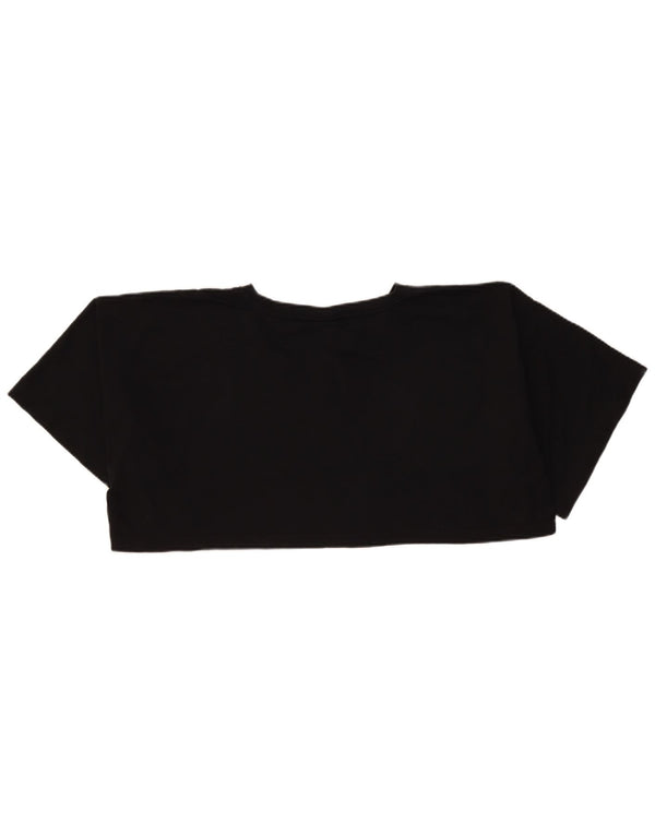 Champion T-shirt court surdimensionné pour femme UK 14 Noir moyen