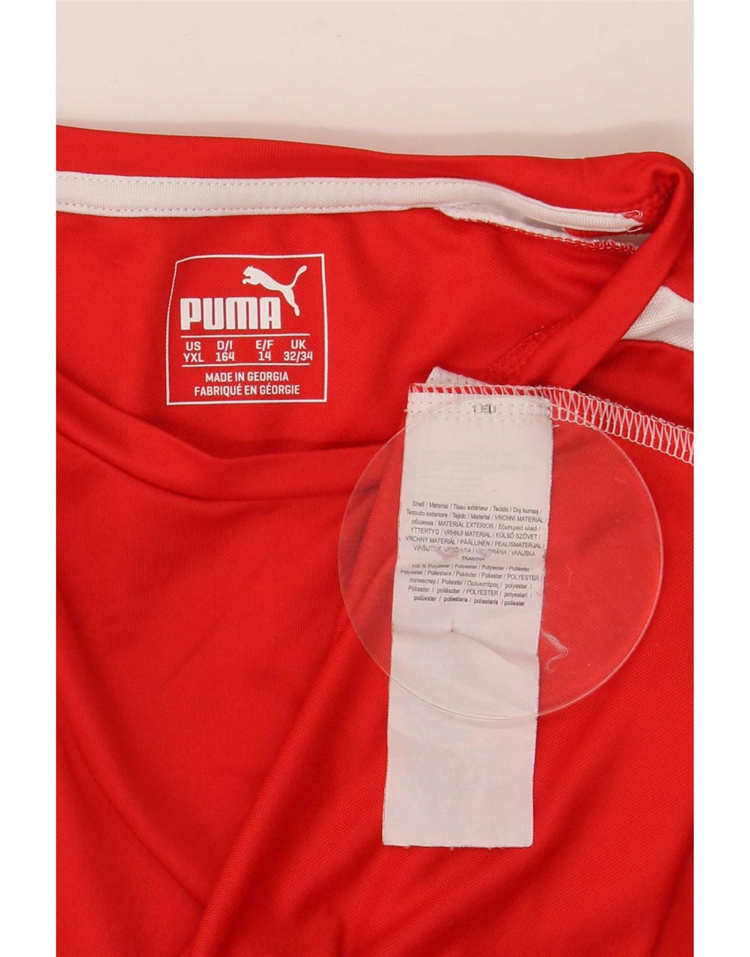Puma T-Shirt Garçon 13-14 ans Rouge Colorblock Polyester