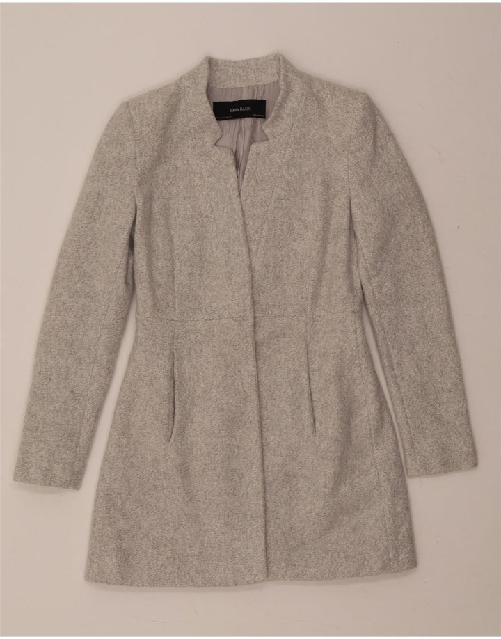 Zara Femme Pardessus Ouvert UK 6 XS Acétate Gris