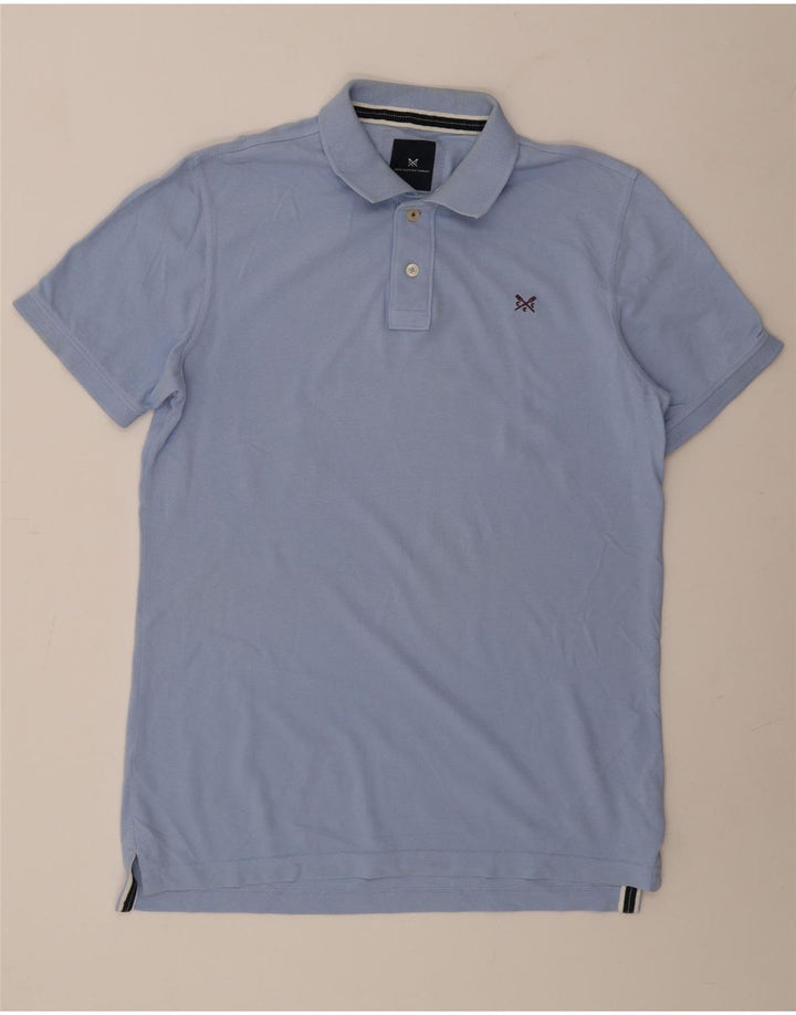 CREW CLOTHING Polo Homme Bleu Moyen Coton