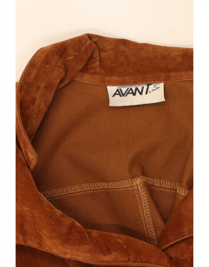 Avant Gilet en daim pour femme UK 12 Marron moyen