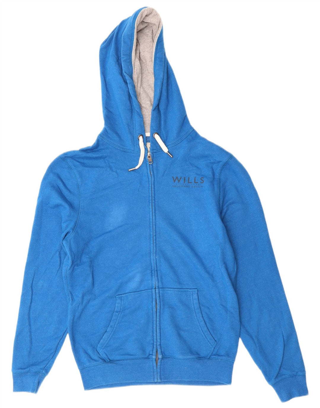 JACK WILLS Sweat à capuche zippé Salcombe Devon pour homme, coupe classique, petit bleu