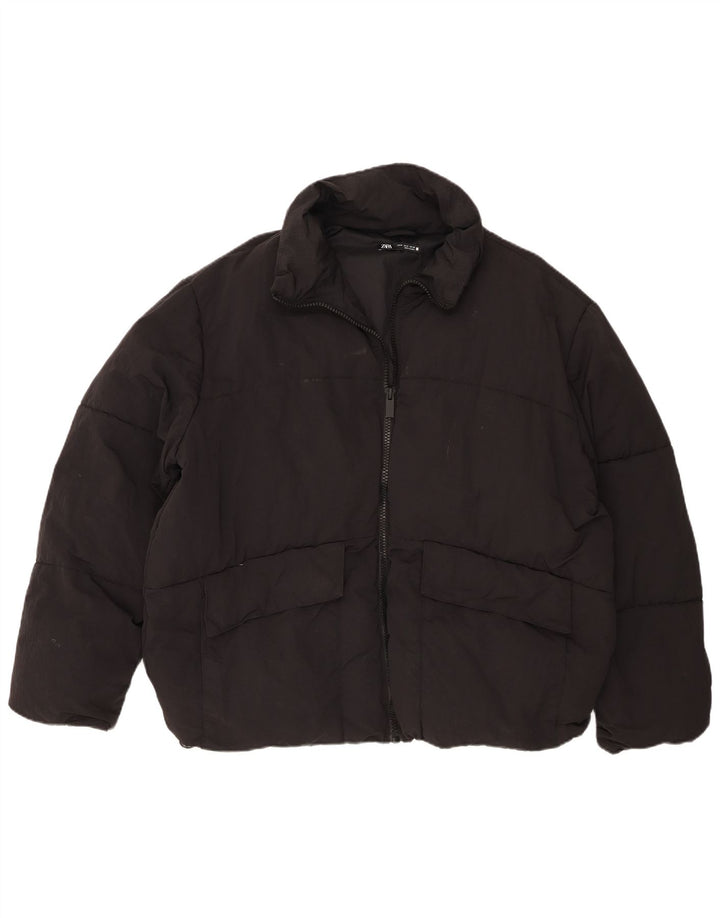 Zara Veste matelassée homme UK 38 Medium Noir Polyamide