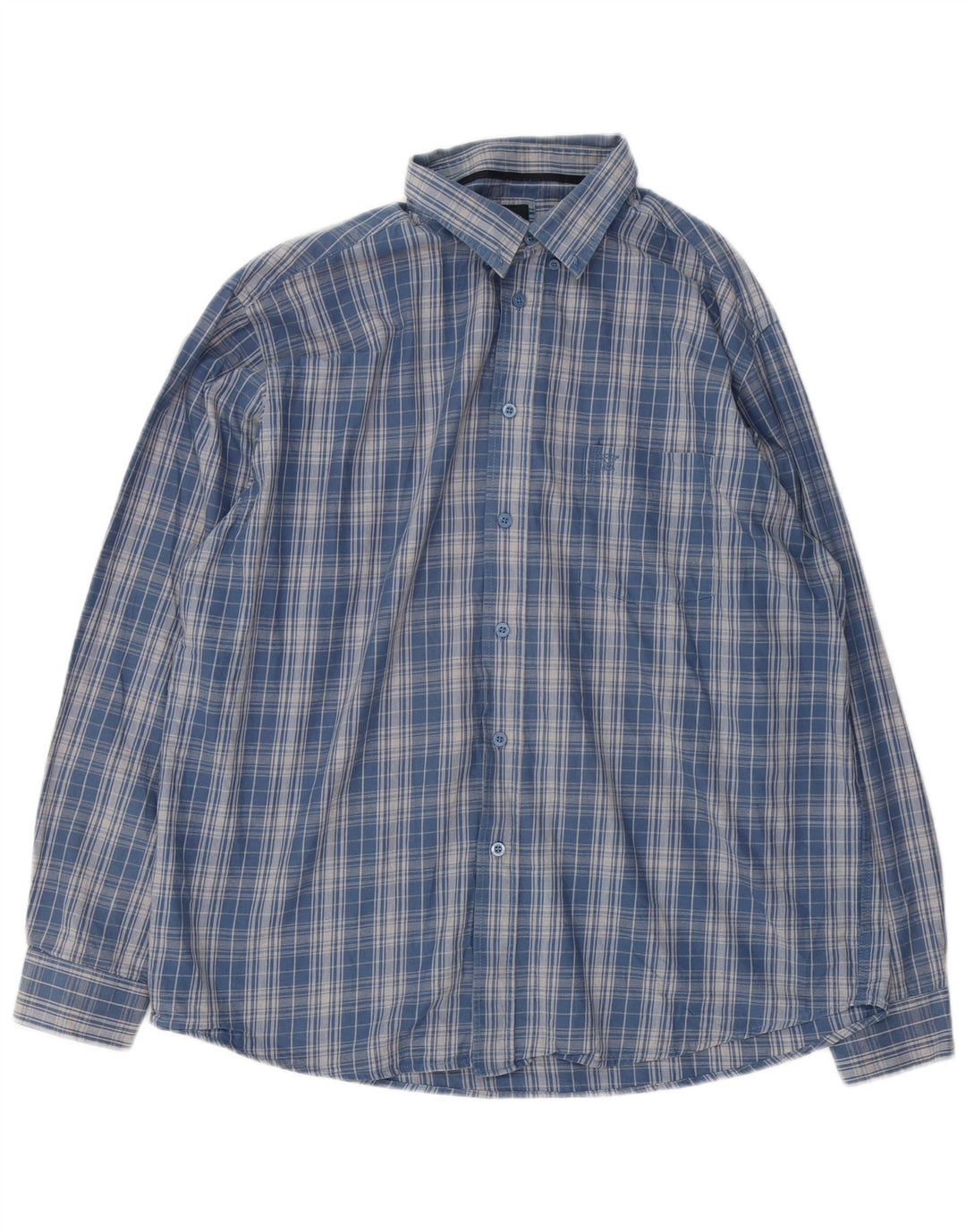 James Pringle Chemise en flanelle pour homme XL en coton à carreaux bleus