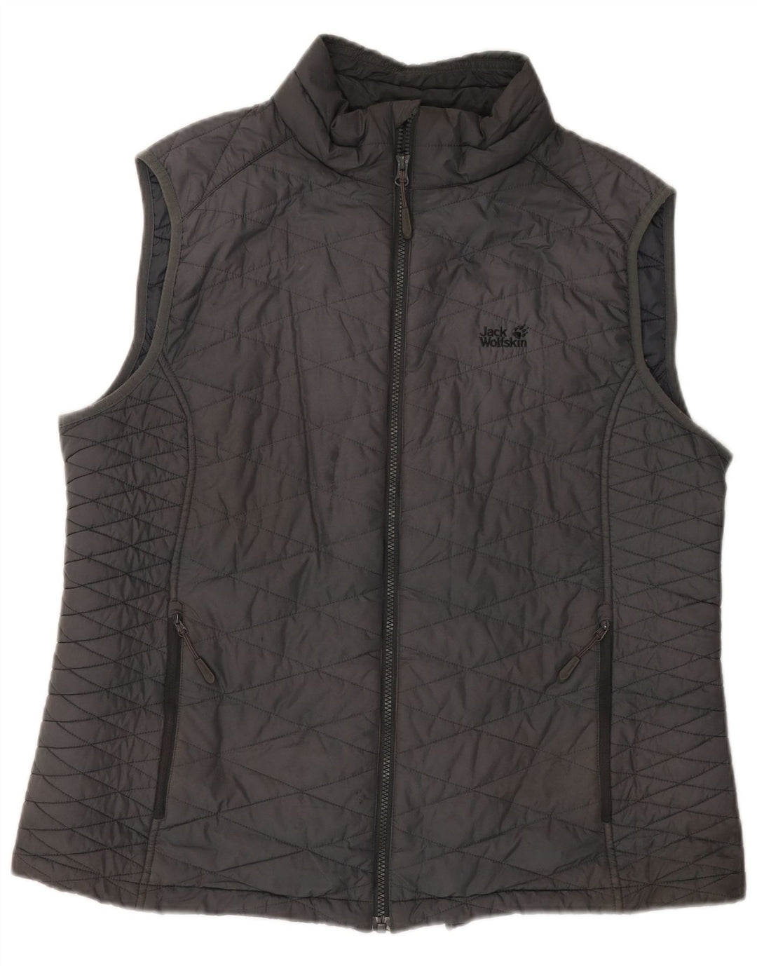 JACK WOLFSKIN Gilet rembourré pour femme UK 20 2XL Gris Polyester