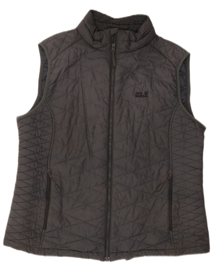 JACK WOLFSKIN Gilet rembourré pour femme UK 20 2XL Gris Polyester