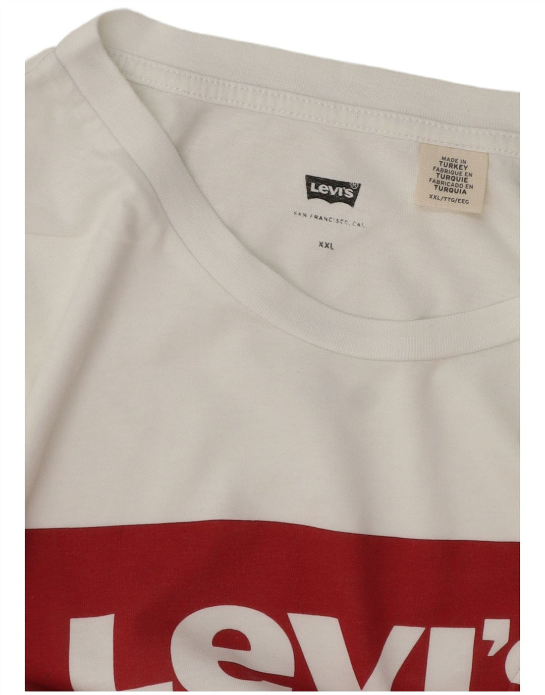 Levi's T-Shirt Graphique Top 2XL Homme Blanc