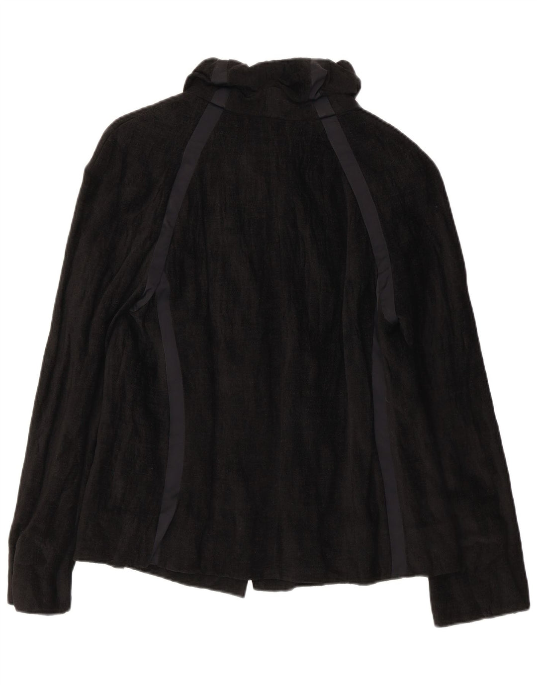 Evelin Brandt Femmes Berlin 4 Bouton Blazer Veste EU 36 Petite Laine Noire
