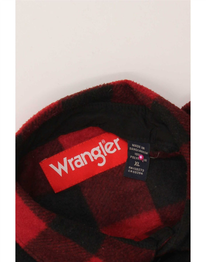 Wrangler Chemise en flanelle pour homme XL Rouge à carreaux Polyester