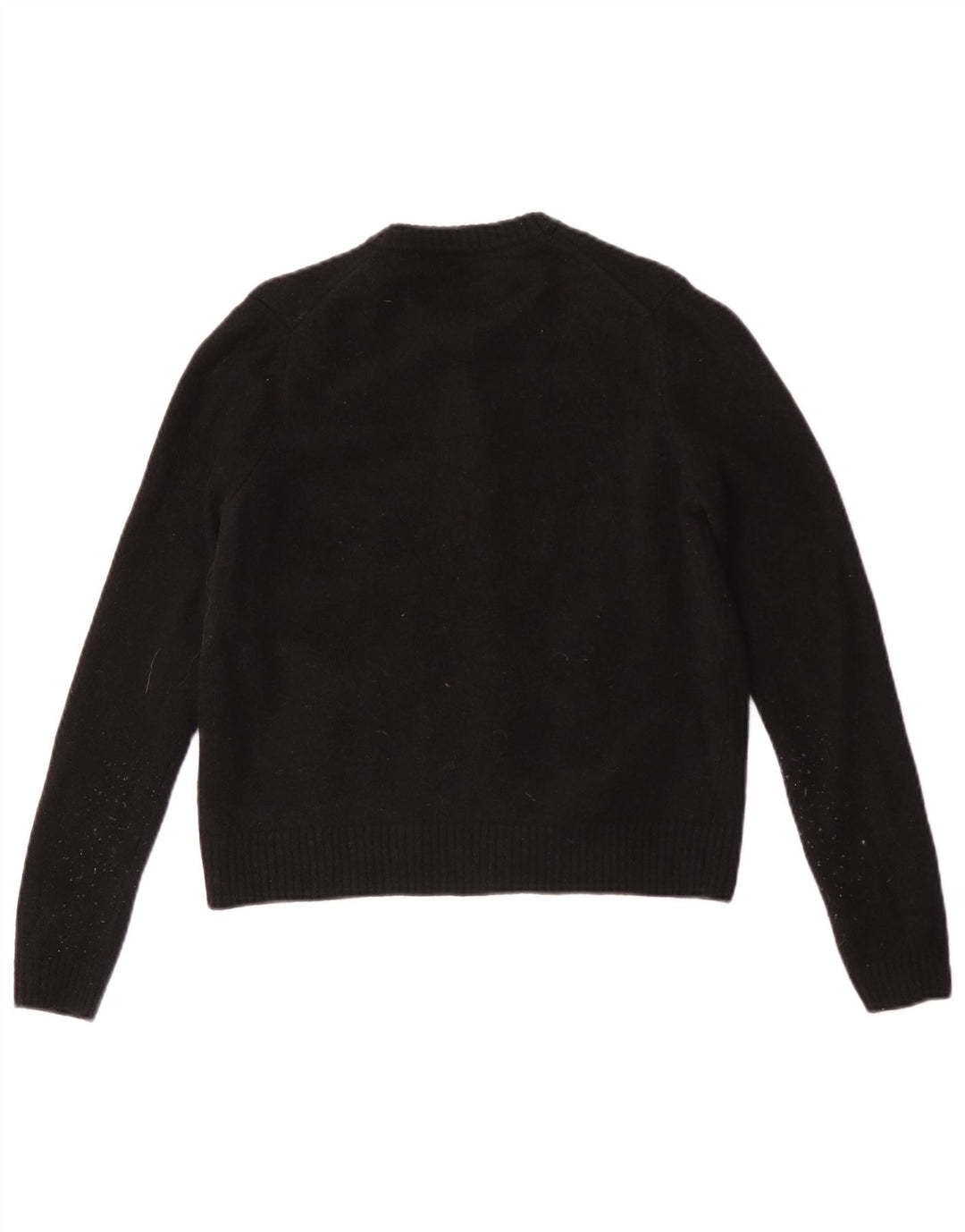 Zara Womens Cardigan Sweater UK 14 Grande laine noire