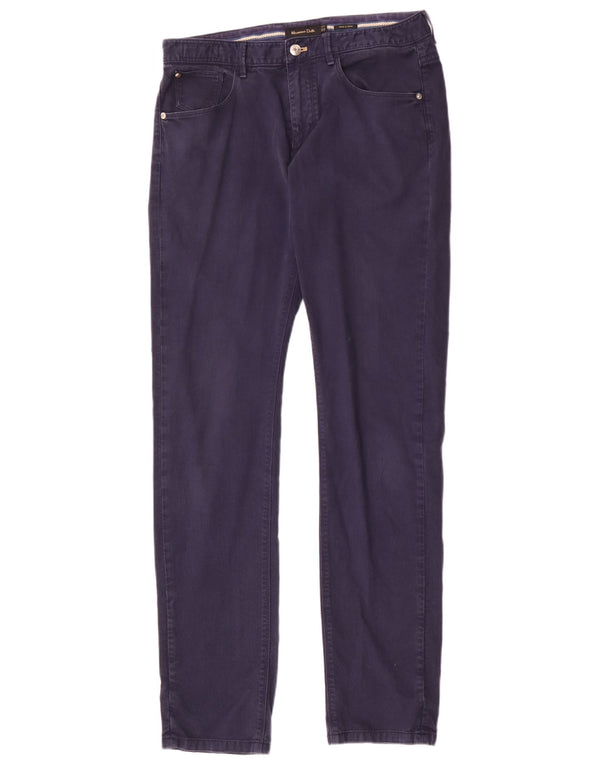 Massimo Dutti Pantalon décontracté slim pour homme EU 40 Medium W31 L34 Bleu marine