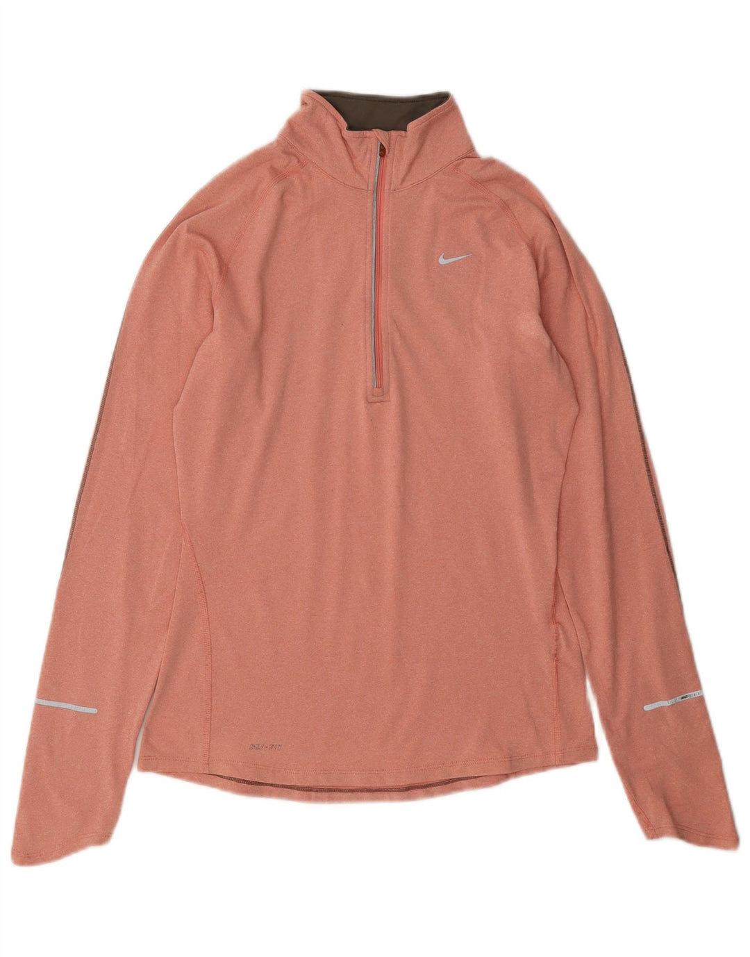 Nike Haut de survêtement Dri Fit à col zippé pour femme UK 10 Petit Rose