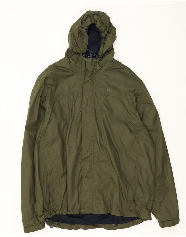 Mountain Warehouse Veste de pluie à capuche pour homme UK 44 2XL Kaki Polyester