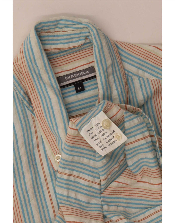 Diadora Chemise Moyenne En Coton Rayé Multicolore Homme