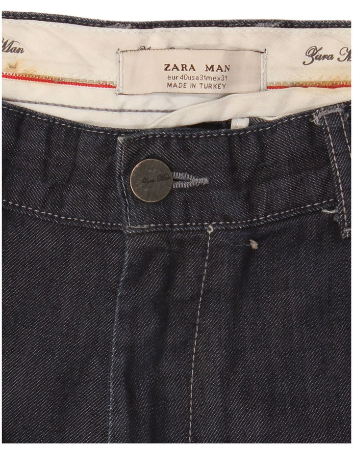Zara Jean droit pour homme EU 40 Medium W31 L34 Bleu marine
