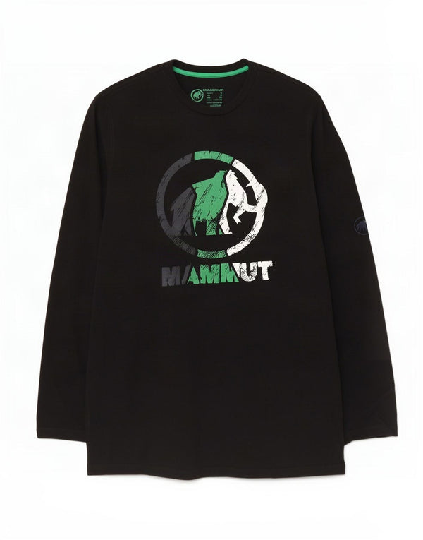 Mammut T-Shirt Graphique Homme Manches Longues XL Noir Coton