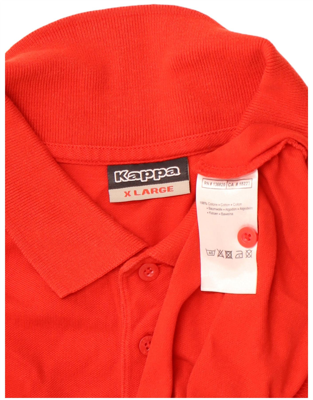 KAPPA Polo Homme XL Rouge Coton
