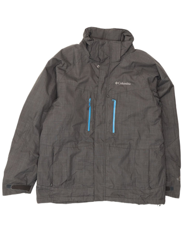 Columbia Veste coupe-vent pour homme UK 40 Large Gris Polyester