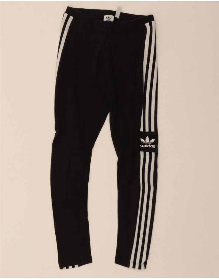 ADIDAS Womens Leggings UK 8 Small  Black Cotton Vintage Adidas and Second-Hand Adidas from Messina Hembry 